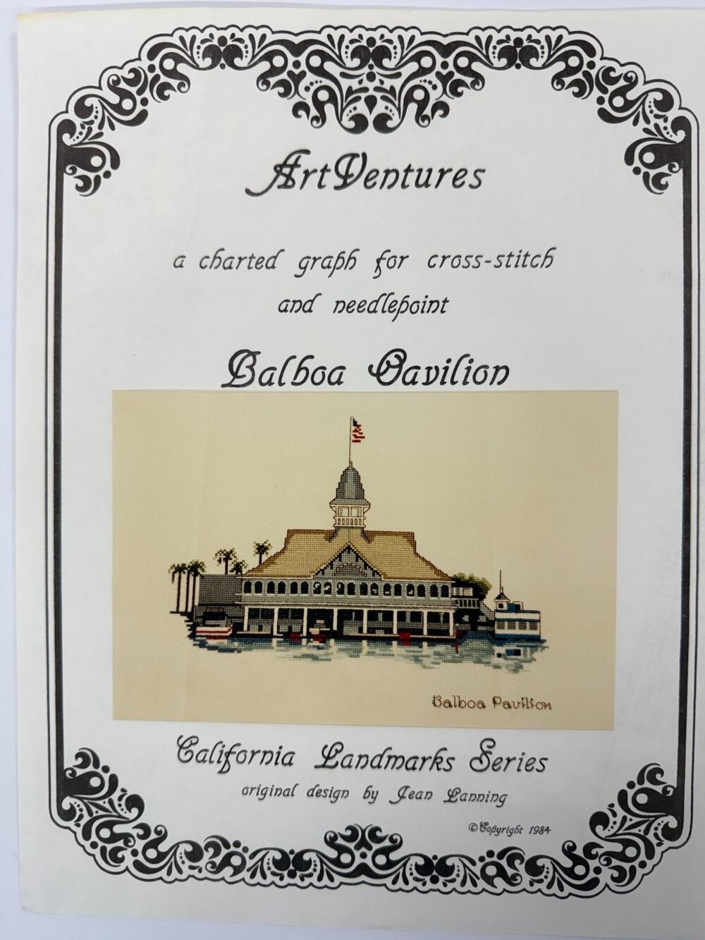 ArtVentures Balboa Pavilion Cross Stitch and Needlepoint Chart California